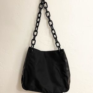 prada chain tote
